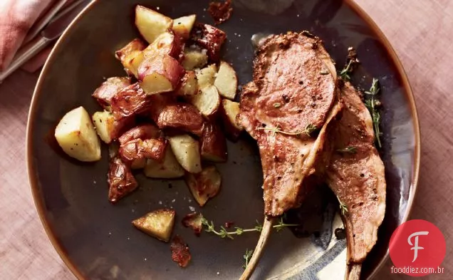 Coentros-Crosted Rack of Lamb with Shallot Jus