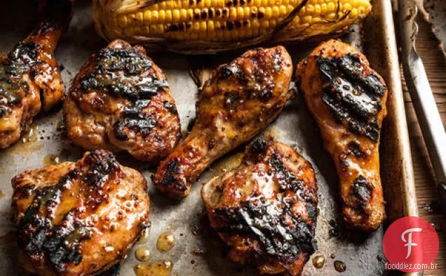 Maple-mostarda churrasco frango