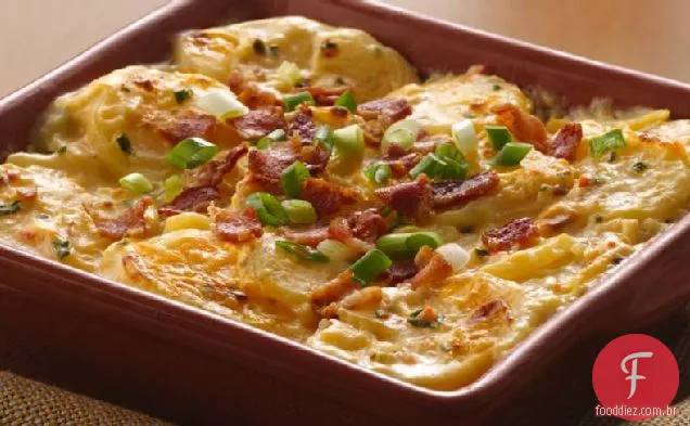 Batatas Carregadas Com Bacon