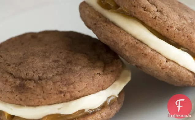 Chocolate Caramelo Bolo Massa Biscoitos
