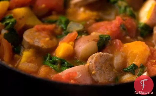 Bratwurst e Butternut Squash Stew