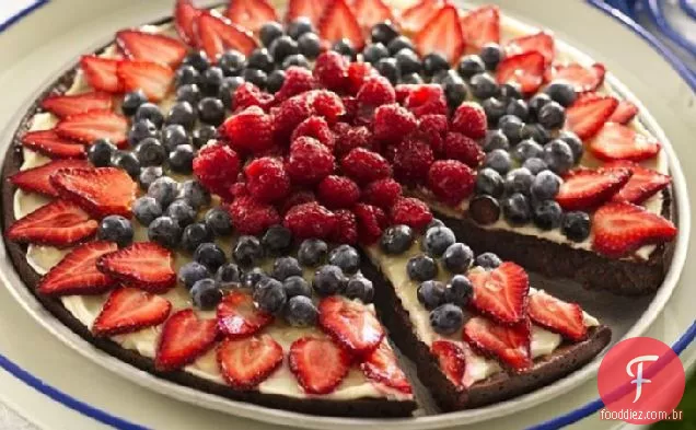 Brownie ' N Berries sobremesa Pizza