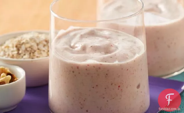 Morango Banana Nut Aveia Smoothies