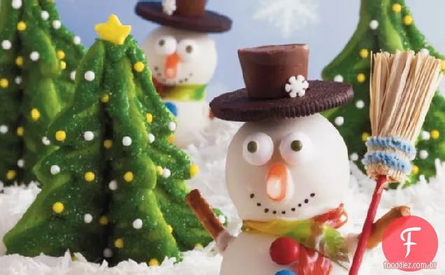 Bolas De Biscoito Do Boneco De Neve