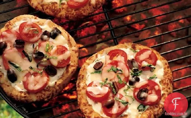 Pizza Grelhada Com Dois Queijos