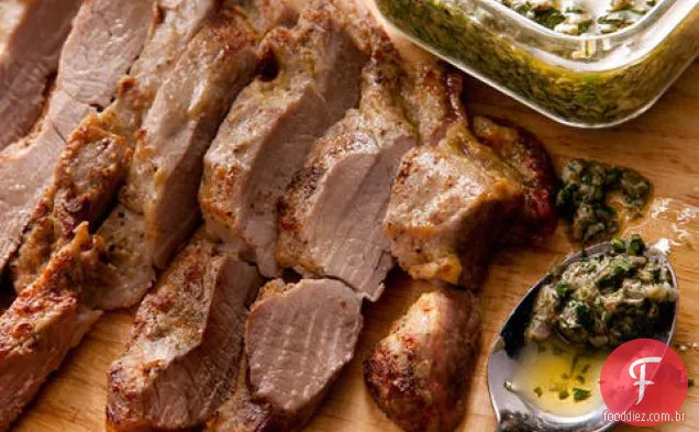 Lombo de porco com Salsa Verde