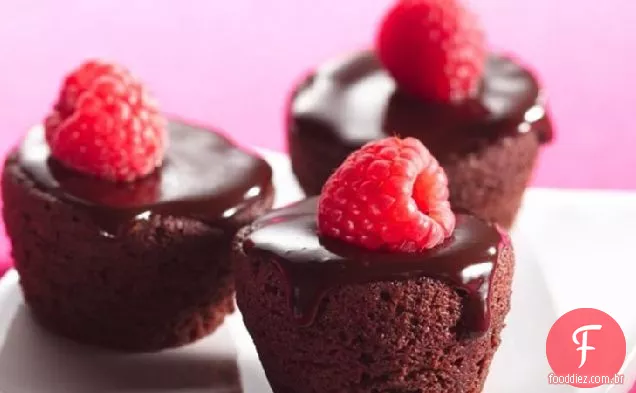 Mordidas De Brownie Com Topo De Ganache