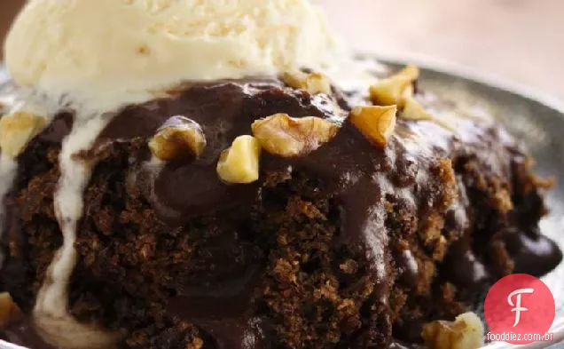 Bolo De Lava De Chocolate Duplo (Farinha De Trigo Integral Branca)
