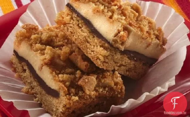 Chocolate-Creme De Queijo-Barras De Manteiga De Amendoim