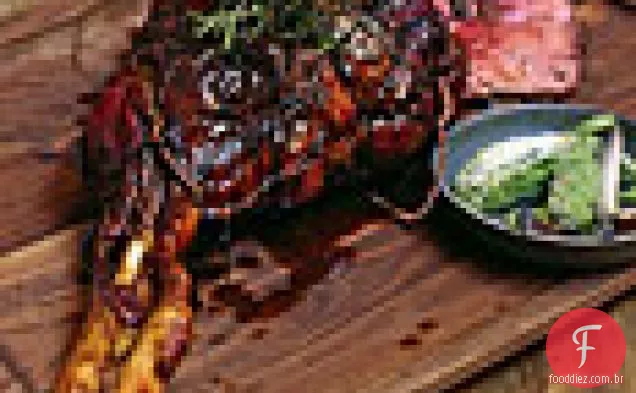 Tapenade-perna recheada de cordeiro