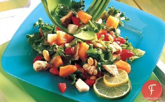 Salada asiática com molho de limão