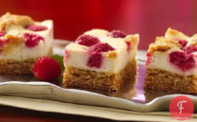 Iogurte Framboesa Cheesecake Bars