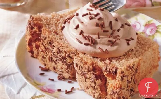 Bolo De Anjo Mocha Com Baixo Teor De Gordura