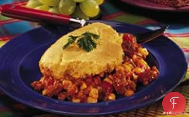 Chili assado com crosta de Fubá