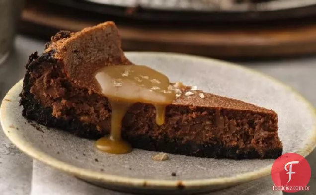 Caramelo Salgado e Cheesecake De Chocolate