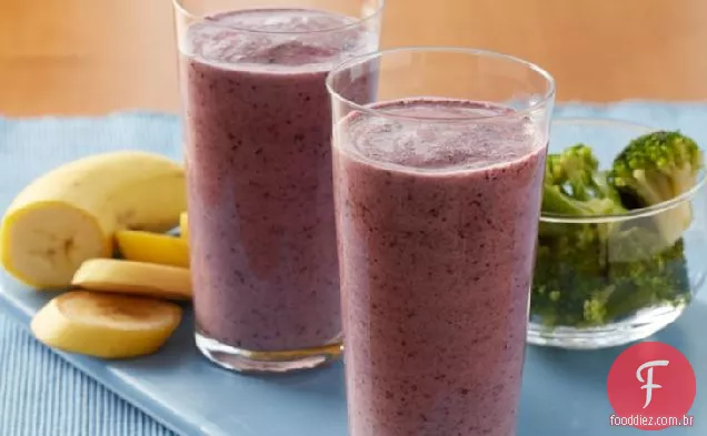 Broccoli Banana Blueberry Smoothies