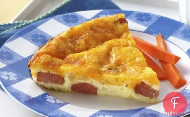Torta de cachorro-quente e queijo incrivelmente fácil