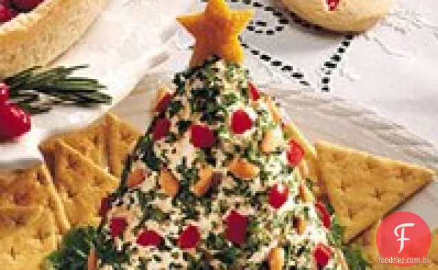 Bola De Queijo Em Forma De Árvore De Férias