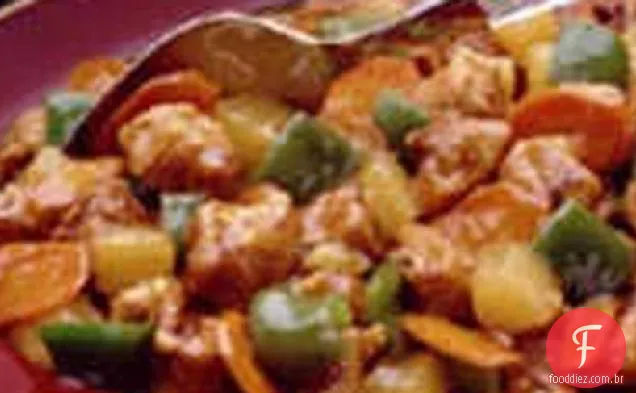 Carne de porco doce e azeda