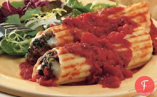 Espinafre Pesto Manicotti