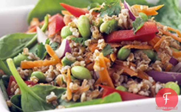 Salada tailandesa magra com molho de amendoim