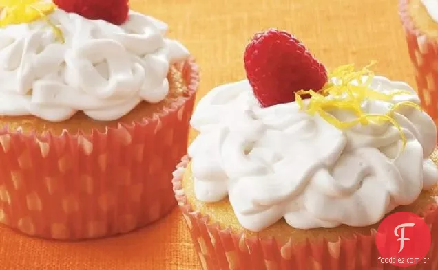 Cupcakes De Limão Cheios De Framboesa