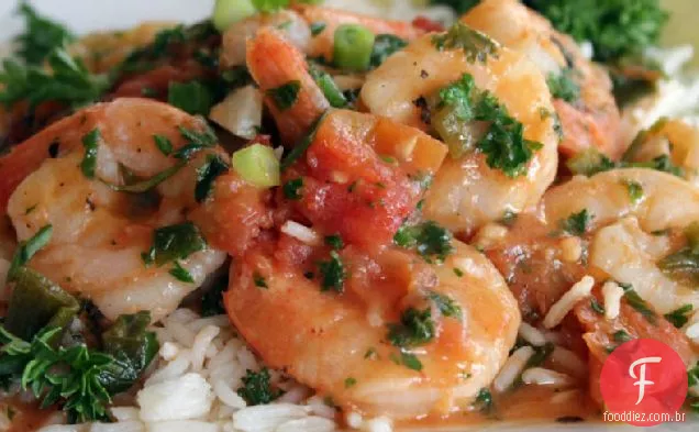 Camarão picante Scampi com tomate orgânico Muir Glen®
