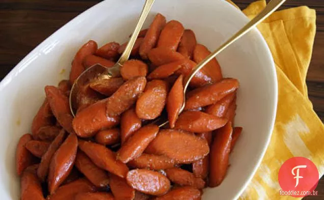 Melaço-e-gengibre-vitrificado cenouras