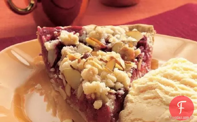 Torta De Migalhas De Framboesa E Maçã