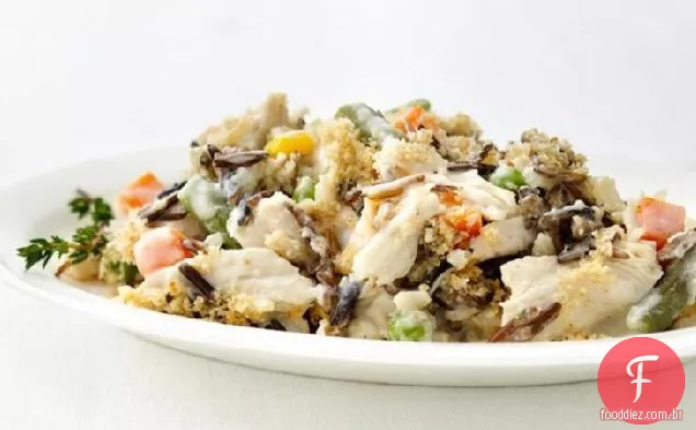 Caçarola de peru e arroz selvagem