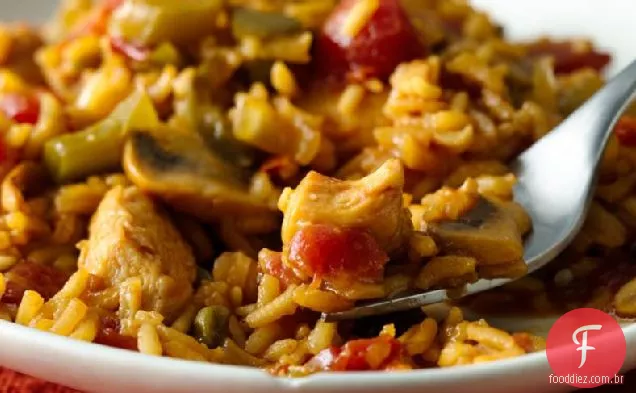 Medley de frango, vegetais e arroz