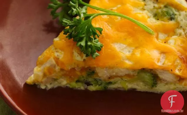 Torta de frango e brócolis incrivelmente fácil e magra