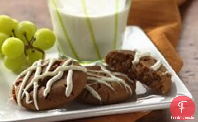 Biscoitos de melaço com cobertura de Chocolate branco