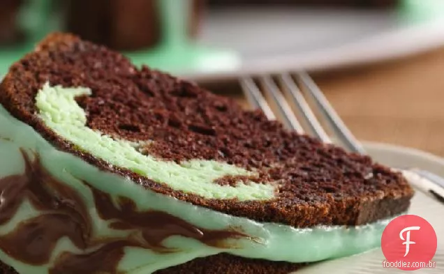 Bolo Do Redemoinho Da Chocolate-Hortelã