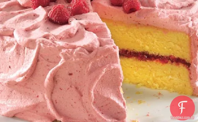 Bolo de limão com Mousse De Framboesa