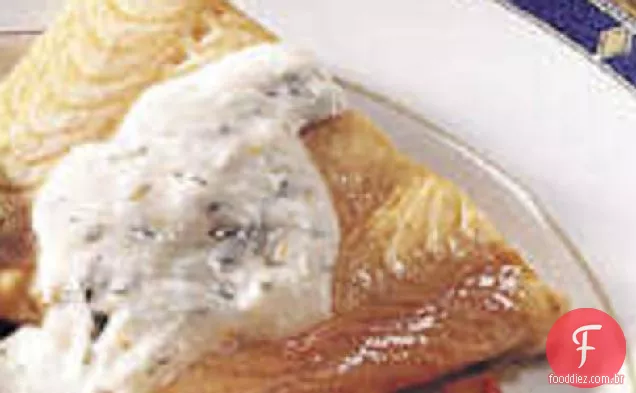 Salmão com molho de hortelã