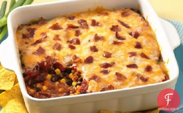 Feijão e Bacon Fiesta Dip