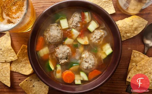 Sopa Mexicana De Almôndega De Peru