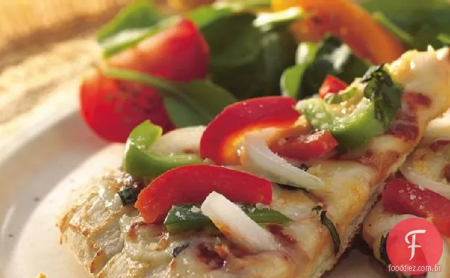 Pimentão grelhado e Pizza de queijo