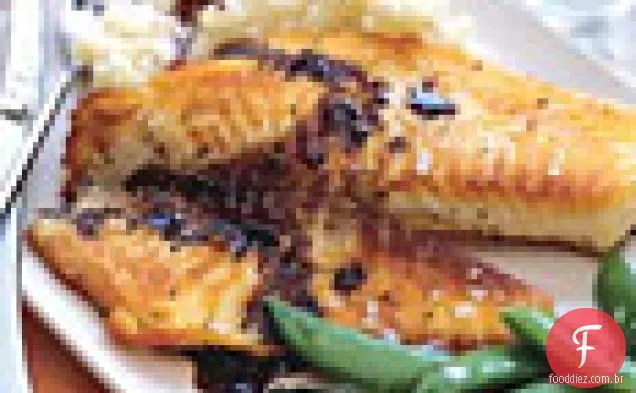 Tilápia Com Molho De Manteiga Balsâmico, Purê De Tomilho E