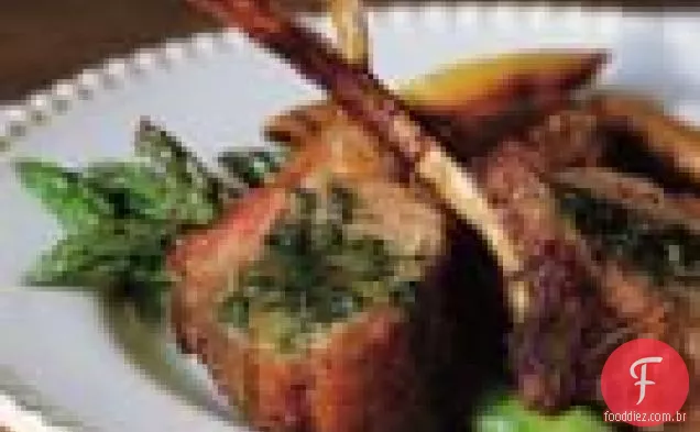 Rack De Cordeiro Com Molho De Hortelã