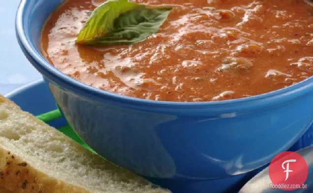 Sopa De Tomate Assada A Fogo
