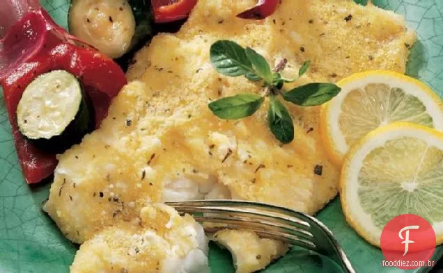 Jantar De Peixe Assado No Forno