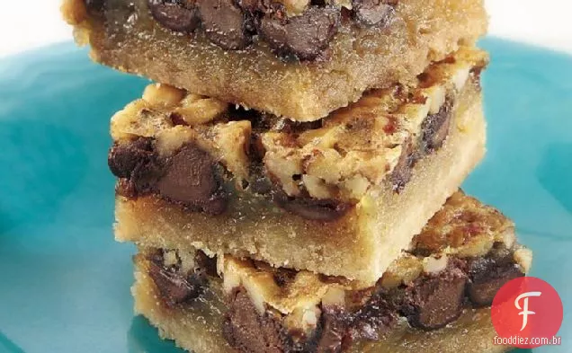 Clássico Chocolate Pecan Pie Bars