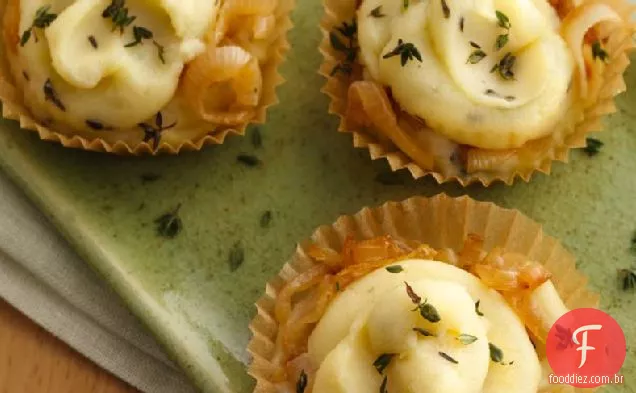 Mini Bolos Caramelizados Da Batata Da Cebola
