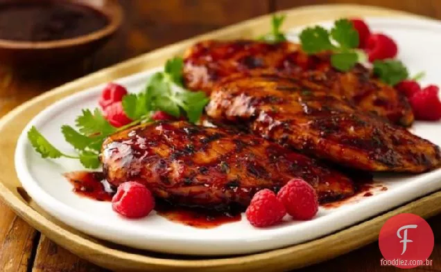 Frango grelhado com esmalte Chipotle framboesa
