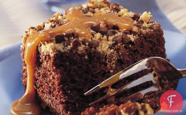 Bolo Do Piquenique Da Microplaqueta Do Chocolate Do Nutty