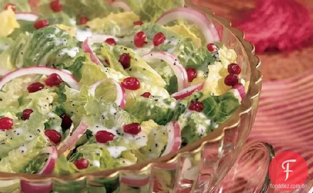 Salada de sementes de romã e papoula