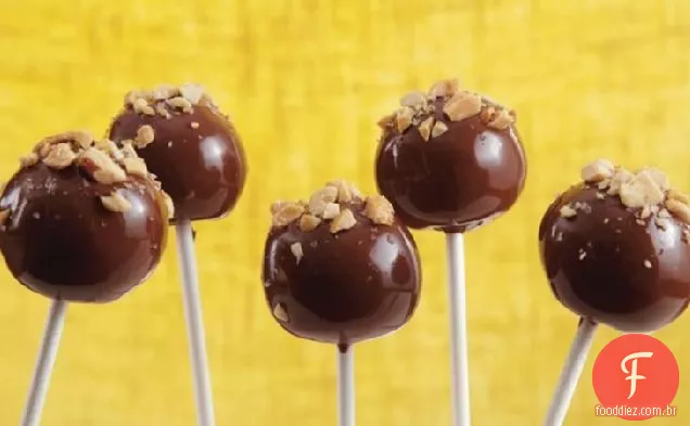 Manteiga De Amendoim Salgada Brownie Pops