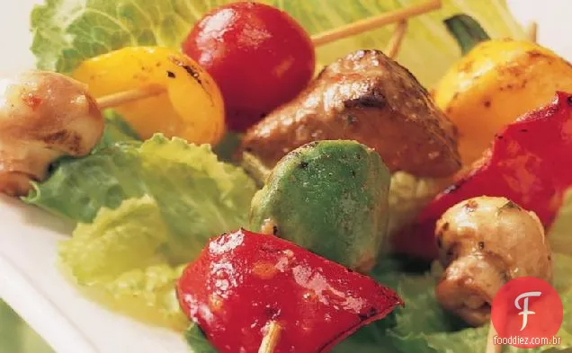 Kabobs Grelhados Do Aperitivo Da Carne De César